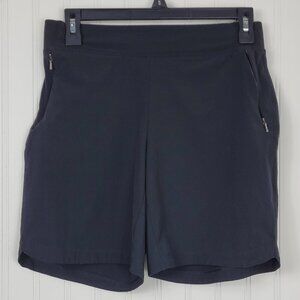 CALIA Shorts Black w/zipper pockets, slip on elastic waist Women's Small